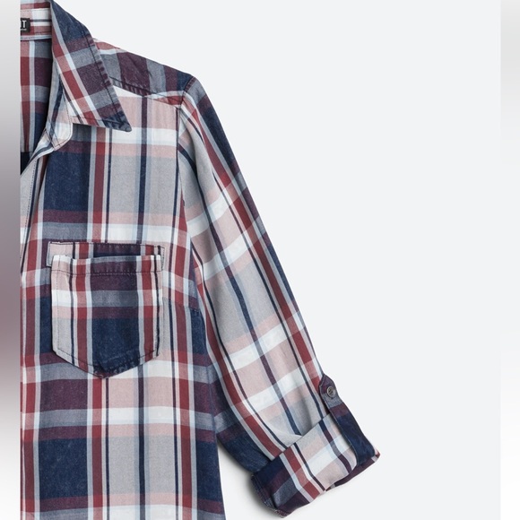 Kut From The Kloth - Caillen Flannel Relaxed Button Down Top - Picture 2 of 6